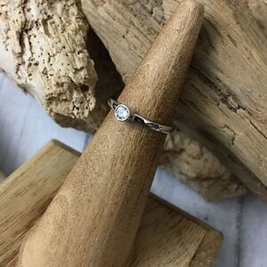 Sterling Silver Solitaire CZ Toe Ring